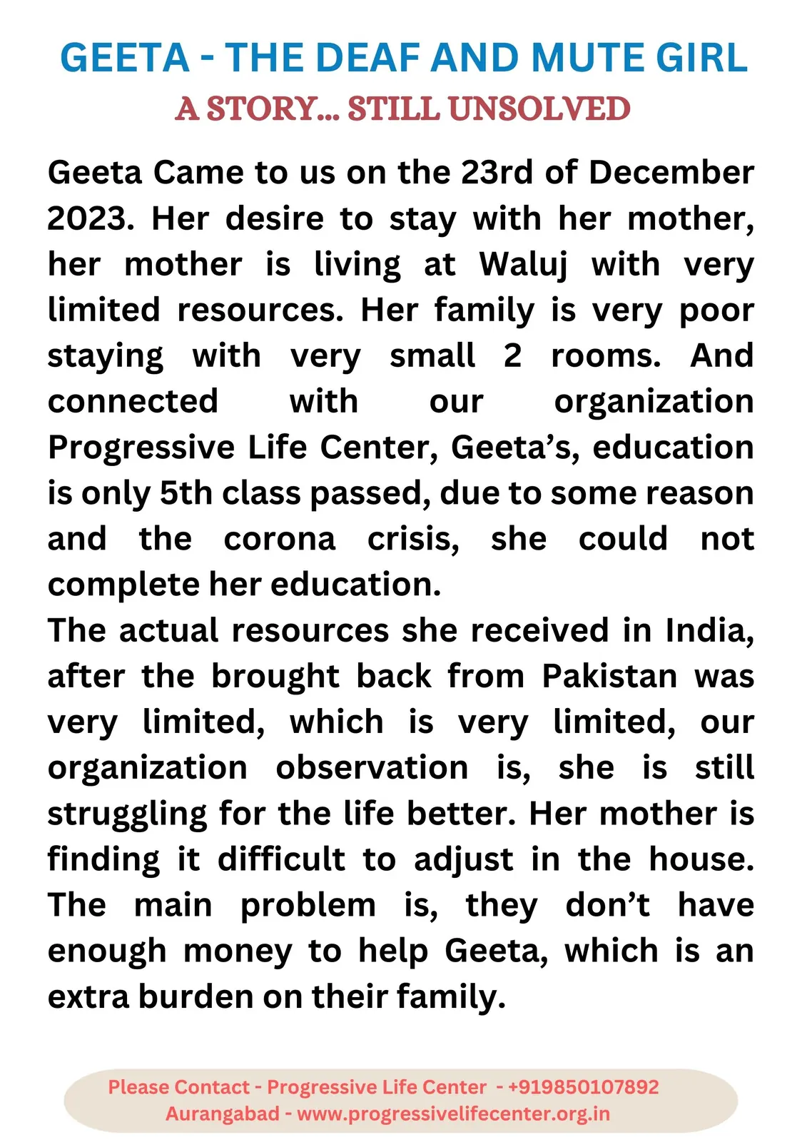 Geeta Story - Progressive Life Center