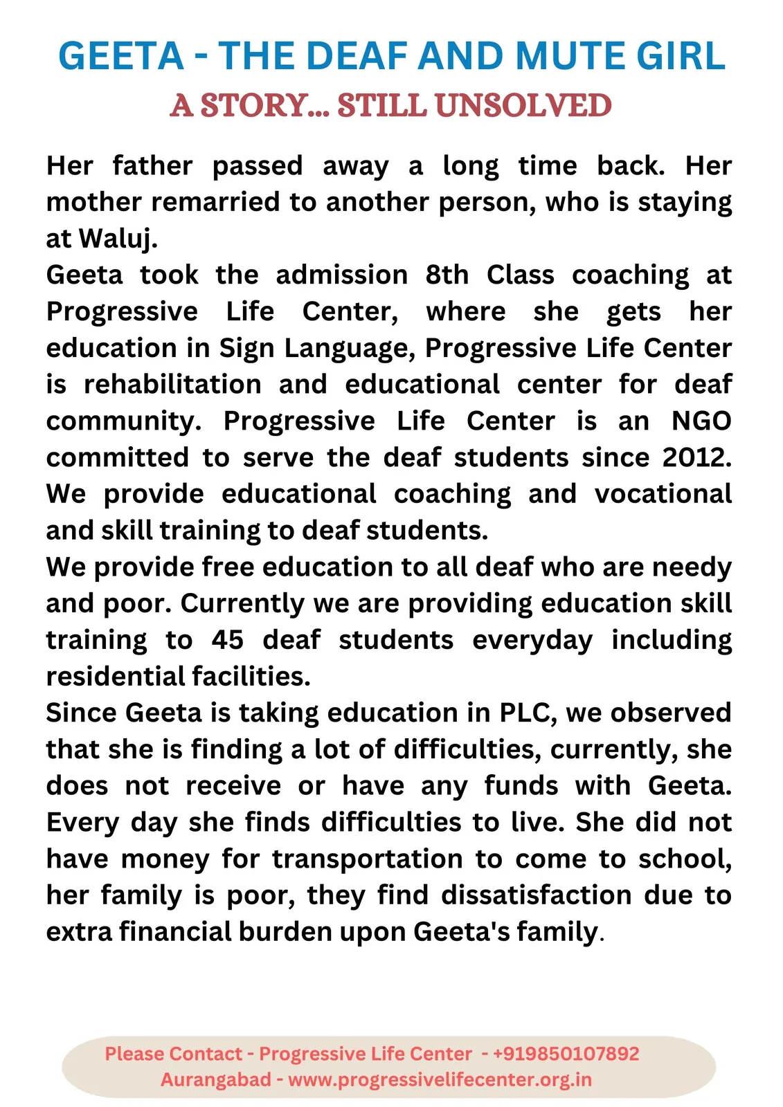 Geeta Story - Progressive Life Center