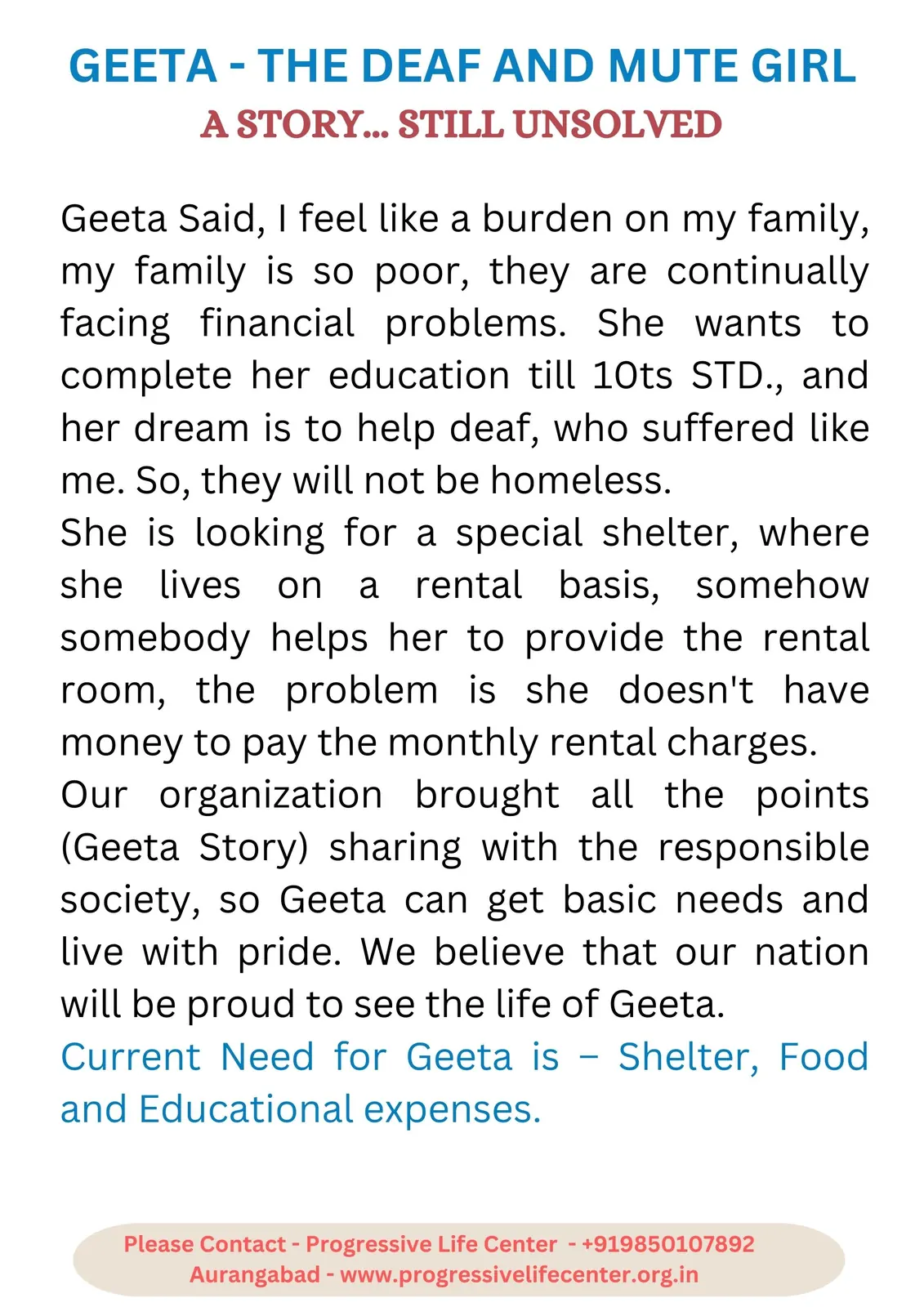 Geeta Story - Progressive Life Center
